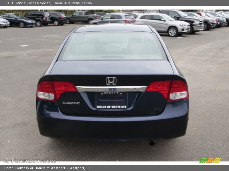 Royal Blue Pearl / Gray 2011 Honda Civic LX Sedan