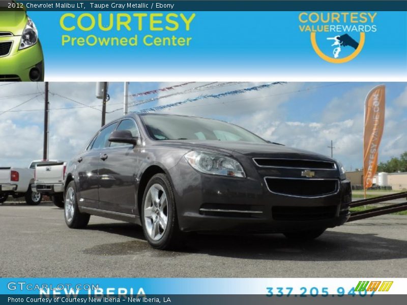 Taupe Gray Metallic / Ebony 2012 Chevrolet Malibu LT