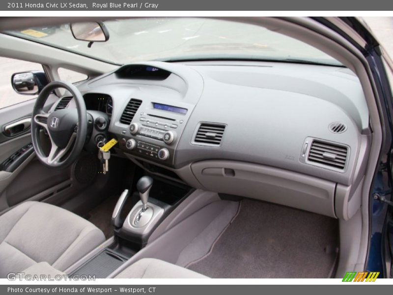 Royal Blue Pearl / Gray 2011 Honda Civic LX Sedan