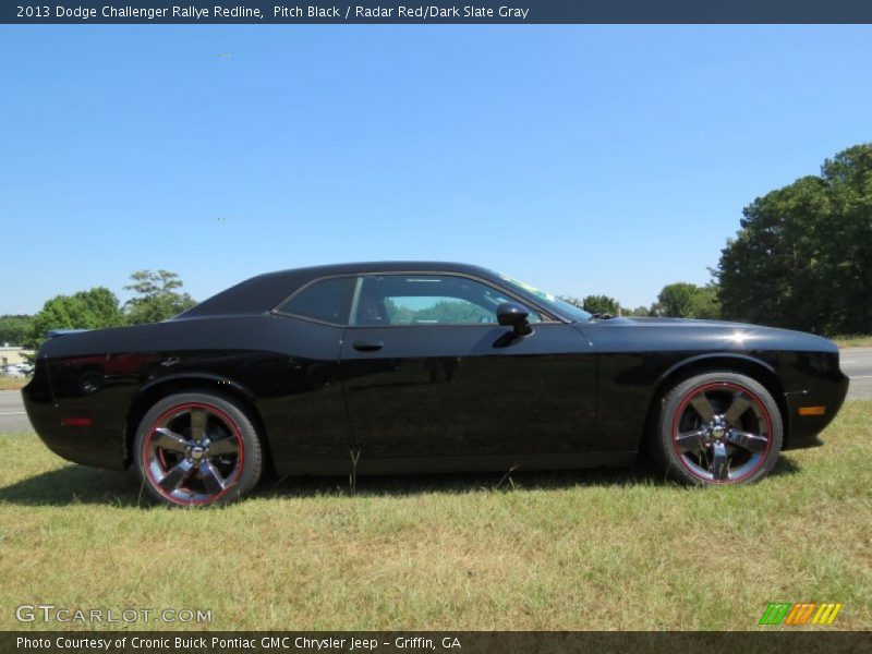 Pitch Black / Radar Red/Dark Slate Gray 2013 Dodge Challenger Rallye Redline