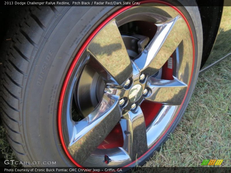 Pitch Black / Radar Red/Dark Slate Gray 2013 Dodge Challenger Rallye Redline