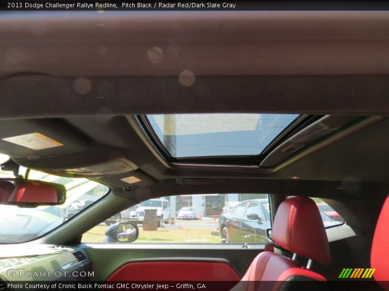 Pitch Black / Radar Red/Dark Slate Gray 2013 Dodge Challenger Rallye Redline