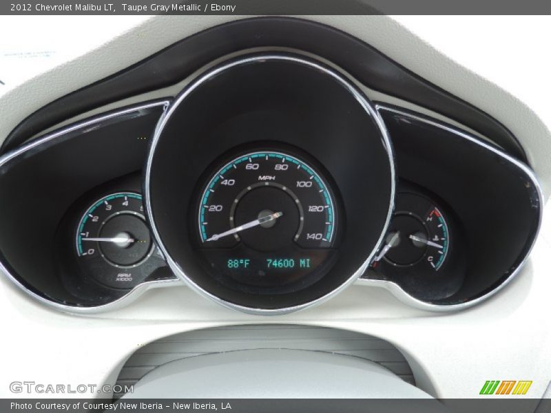 Taupe Gray Metallic / Ebony 2012 Chevrolet Malibu LT