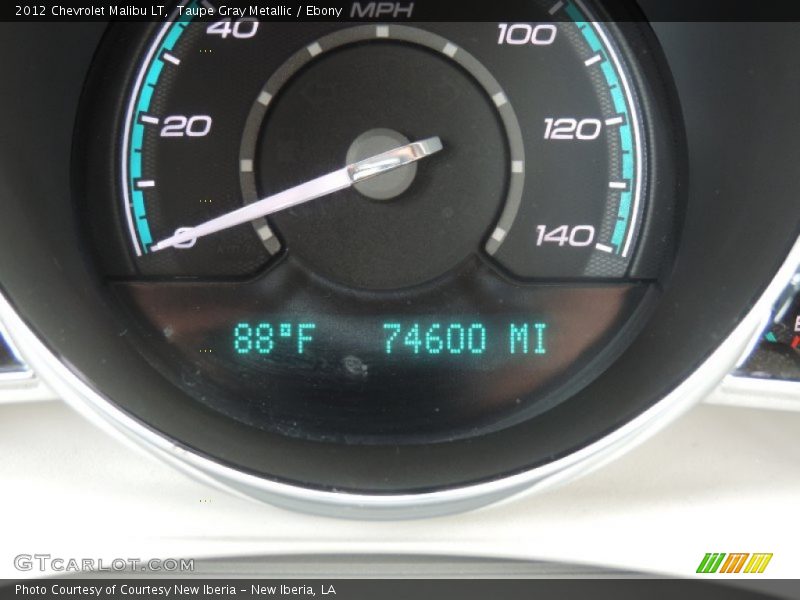Taupe Gray Metallic / Ebony 2012 Chevrolet Malibu LT
