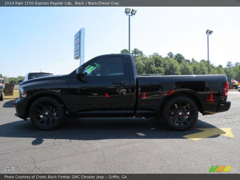 Black / Black/Diesel Gray 2014 Ram 1500 Express Regular Cab