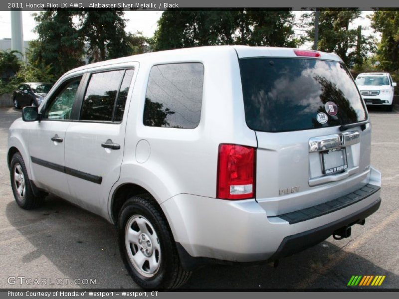 Alabaster Silver Metallic / Black 2011 Honda Pilot LX 4WD