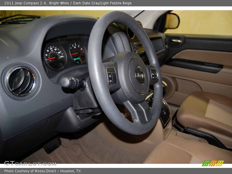 Bright White / Dark Slate Gray/Light Pebble Beige 2011 Jeep Compass 2.4