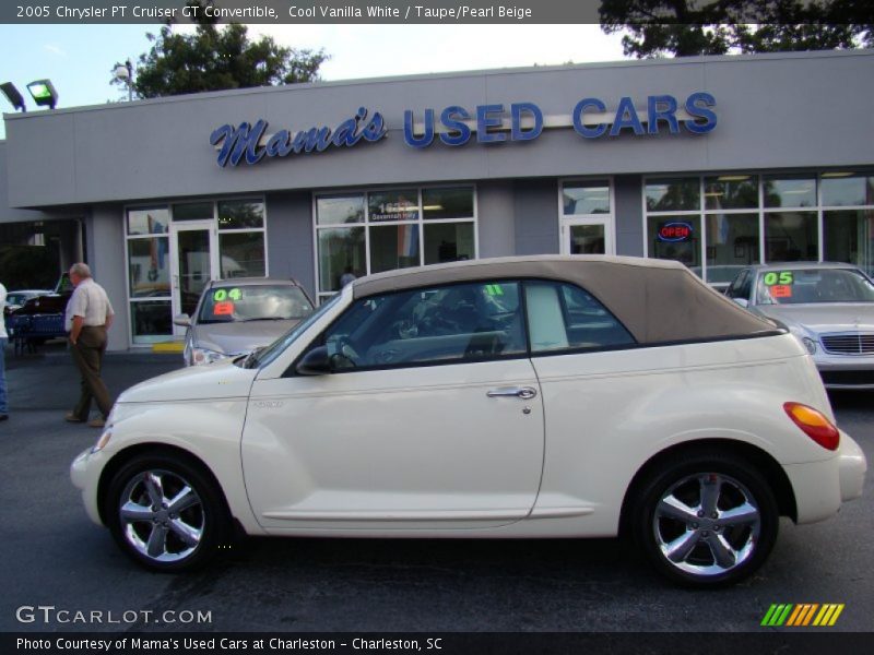 Cool Vanilla White / Taupe/Pearl Beige 2005 Chrysler PT Cruiser GT Convertible