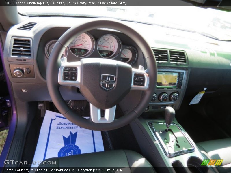 Plum Crazy Pearl / Dark Slate Gray 2013 Dodge Challenger R/T Classic