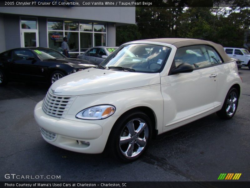 Cool Vanilla White / Taupe/Pearl Beige 2005 Chrysler PT Cruiser GT Convertible