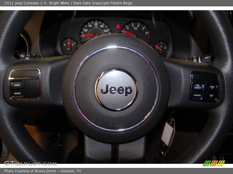 Bright White / Dark Slate Gray/Light Pebble Beige 2011 Jeep Compass 2.4