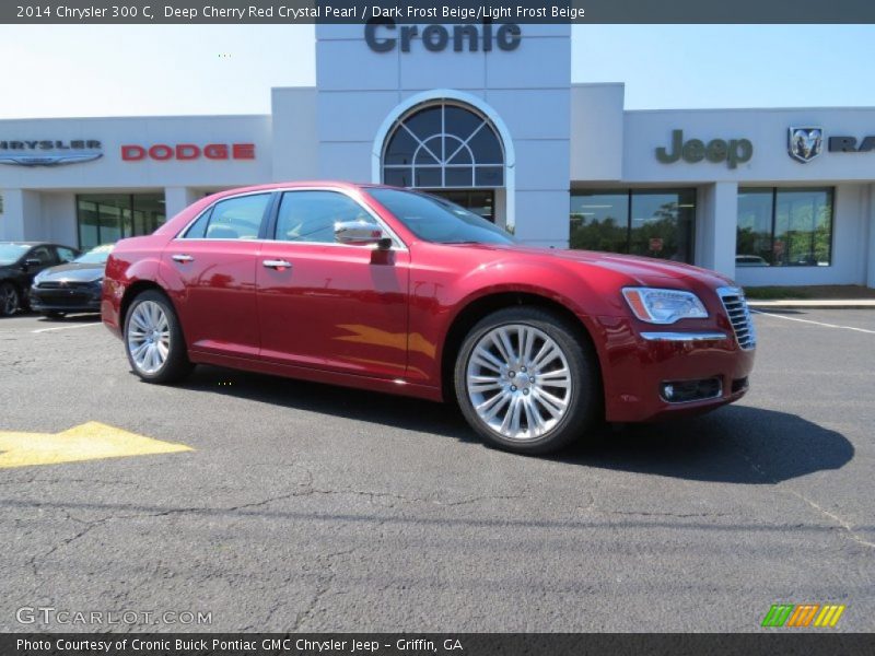 Deep Cherry Red Crystal Pearl / Dark Frost Beige/Light Frost Beige 2014 Chrysler 300 C