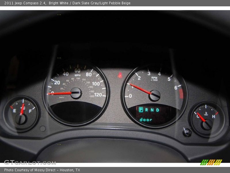 Bright White / Dark Slate Gray/Light Pebble Beige 2011 Jeep Compass 2.4