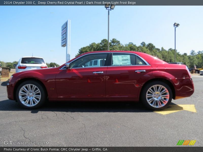 Deep Cherry Red Crystal Pearl / Dark Frost Beige/Light Frost Beige 2014 Chrysler 300 C