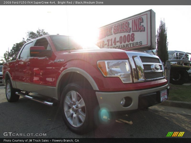 Bright Red / Black/Medium Stone 2009 Ford F150 FX4 SuperCrew 4x4