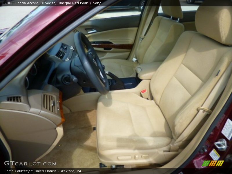 Front Seat of 2008 Accord EX Sedan