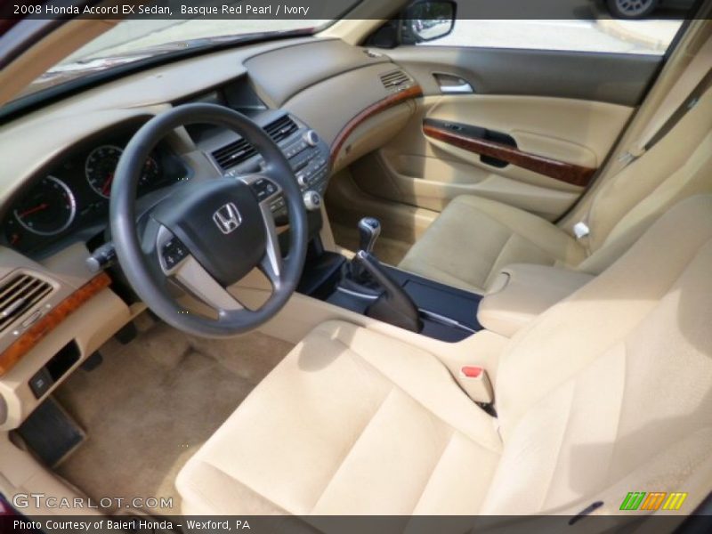 Ivory Interior - 2008 Accord EX Sedan 