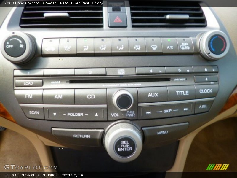 Controls of 2008 Accord EX Sedan