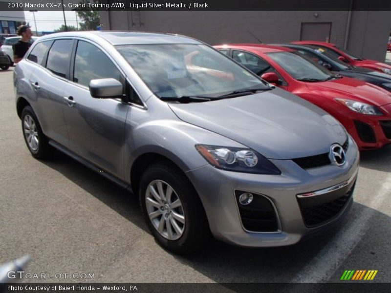 Liquid Silver Metallic / Black 2010 Mazda CX-7 s Grand Touring AWD