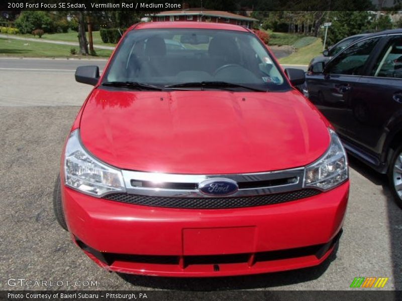 Vermillion Red / Medium Stone 2008 Ford Focus SE Sedan