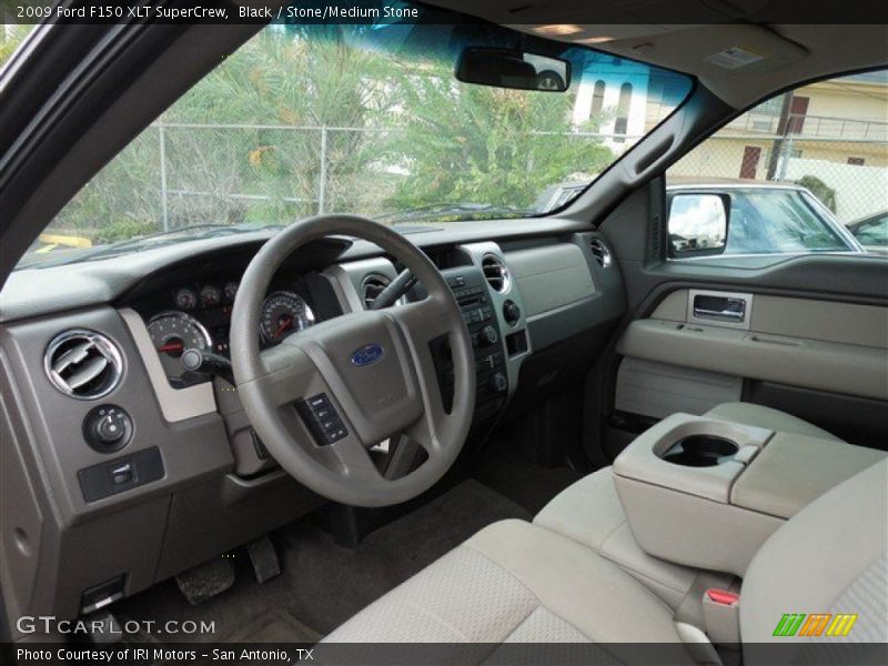 Black / Stone/Medium Stone 2009 Ford F150 XLT SuperCrew