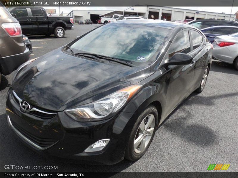 Midnight Black / Gray 2012 Hyundai Elantra GLS