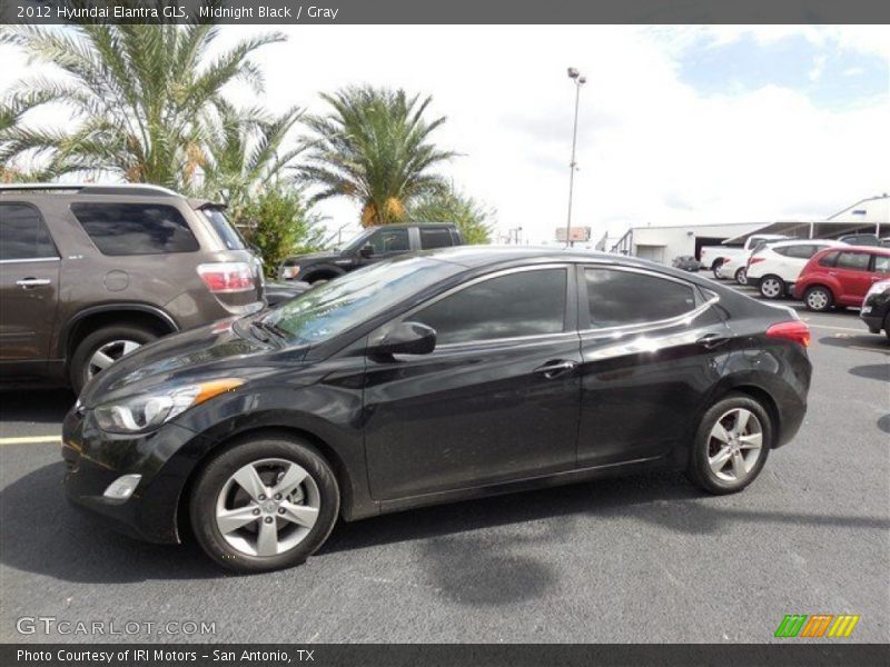 Midnight Black / Gray 2012 Hyundai Elantra GLS