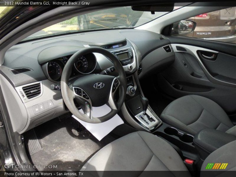 Midnight Black / Gray 2012 Hyundai Elantra GLS