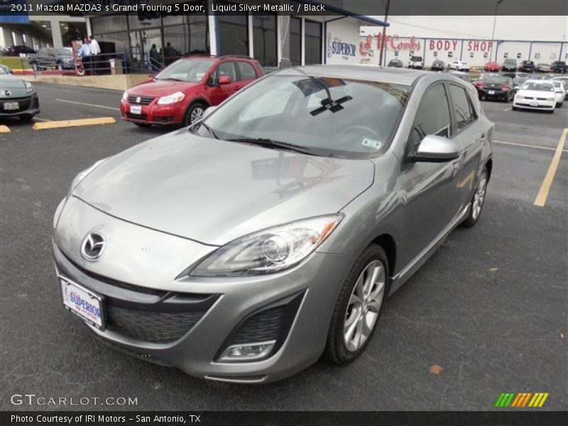 Liquid Silver Metallic / Black 2011 Mazda MAZDA3 s Grand Touring 5 Door