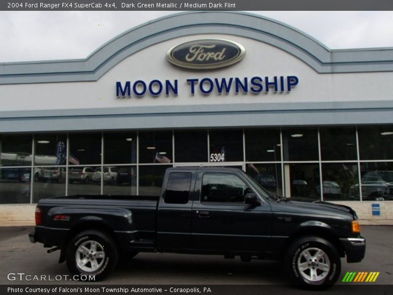 Dark Green Metallic / Medium Dark Flint 2004 Ford Ranger FX4 SuperCab 4x4