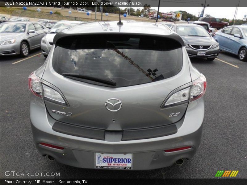 Liquid Silver Metallic / Black 2011 Mazda MAZDA3 s Grand Touring 5 Door