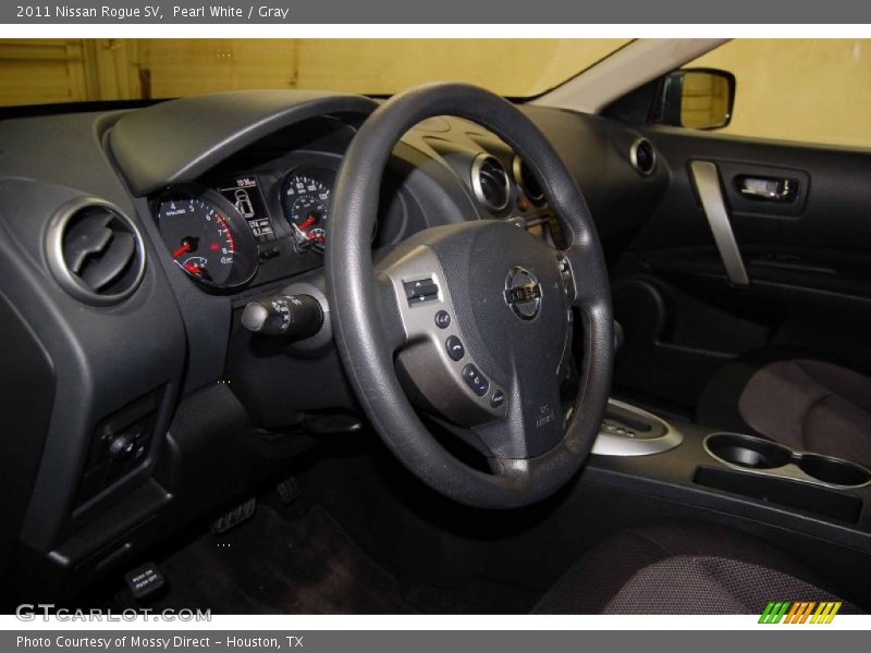 Pearl White / Gray 2011 Nissan Rogue SV