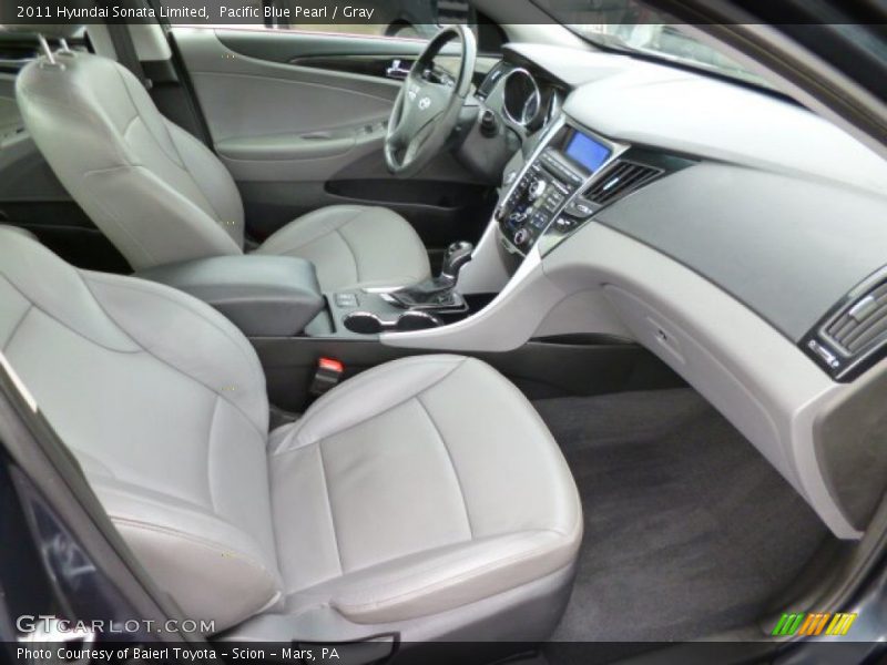 Pacific Blue Pearl / Gray 2011 Hyundai Sonata Limited