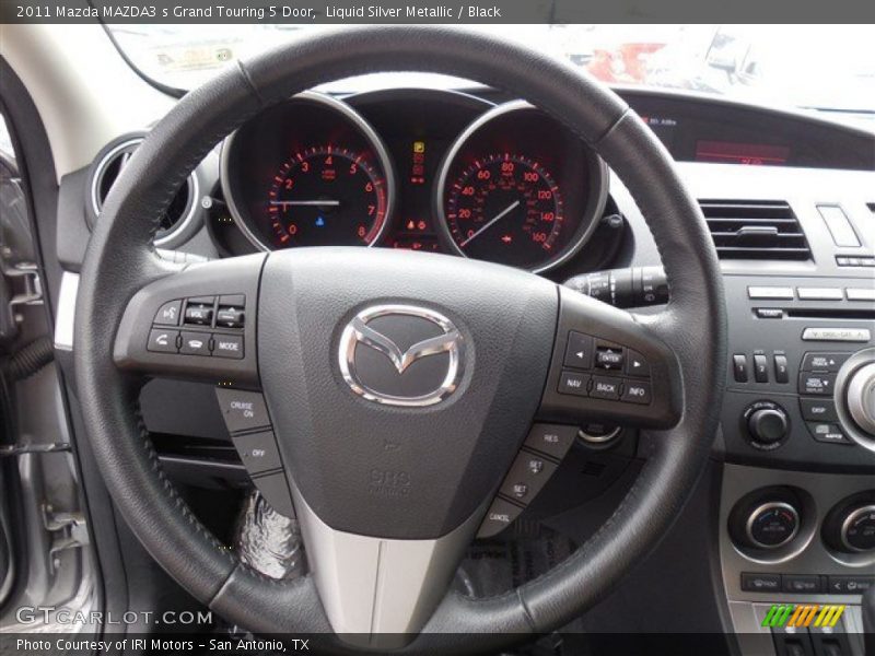 Liquid Silver Metallic / Black 2011 Mazda MAZDA3 s Grand Touring 5 Door