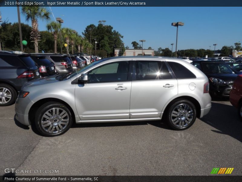 Ingot Silver Metallic / Sport Black Leather/Grey Alcantara 2010 Ford Edge Sport