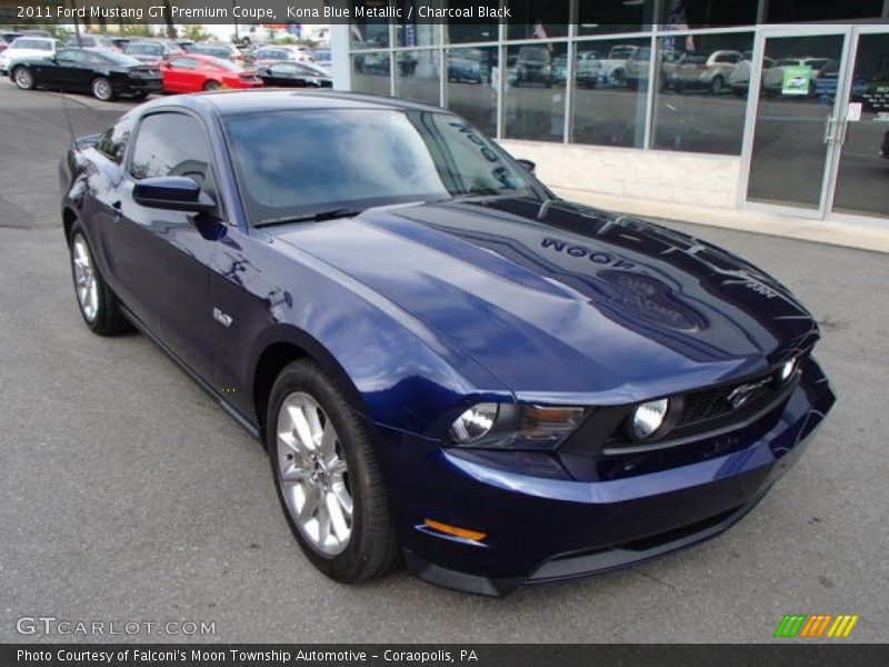 Kona Blue Metallic / Charcoal Black 2011 Ford Mustang GT Premium Coupe