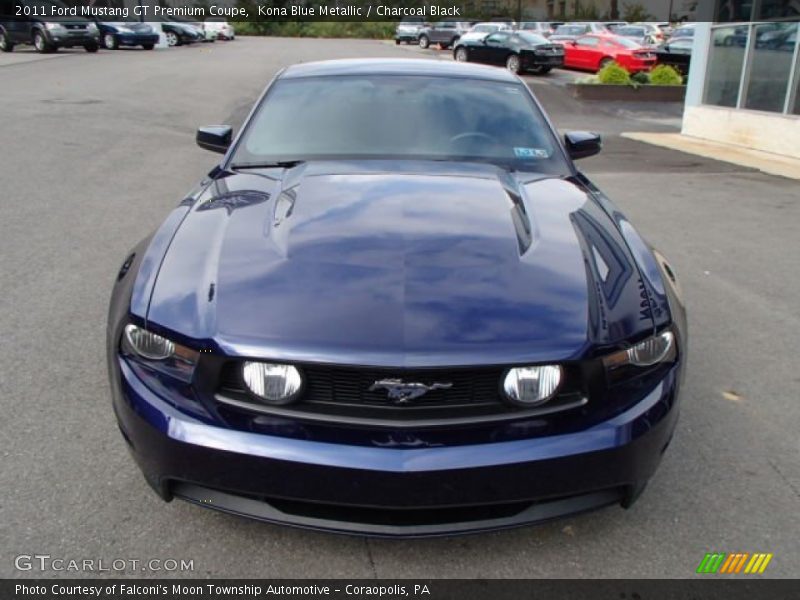 Kona Blue Metallic / Charcoal Black 2011 Ford Mustang GT Premium Coupe