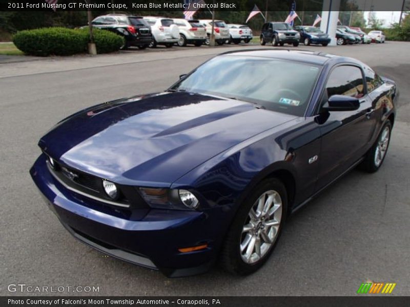 Kona Blue Metallic / Charcoal Black 2011 Ford Mustang GT Premium Coupe