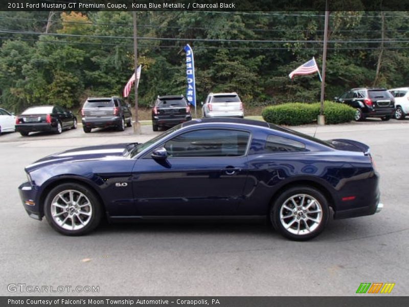 Kona Blue Metallic / Charcoal Black 2011 Ford Mustang GT Premium Coupe