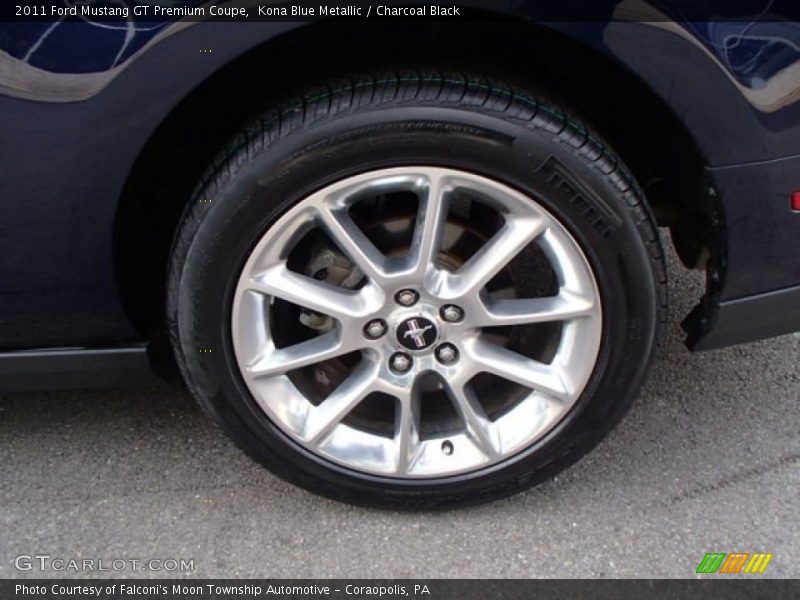 Kona Blue Metallic / Charcoal Black 2011 Ford Mustang GT Premium Coupe