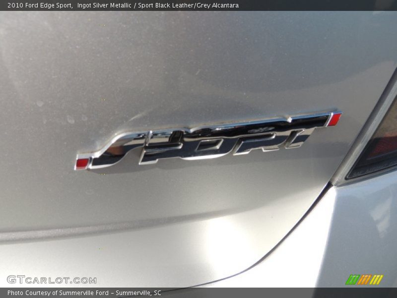 Ingot Silver Metallic / Sport Black Leather/Grey Alcantara 2010 Ford Edge Sport