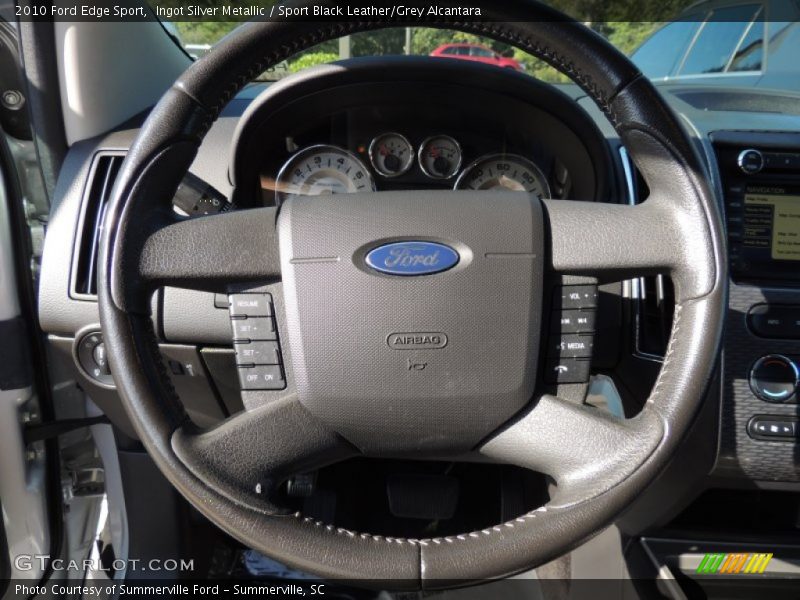 Ingot Silver Metallic / Sport Black Leather/Grey Alcantara 2010 Ford Edge Sport