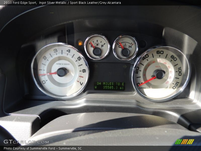 Ingot Silver Metallic / Sport Black Leather/Grey Alcantara 2010 Ford Edge Sport