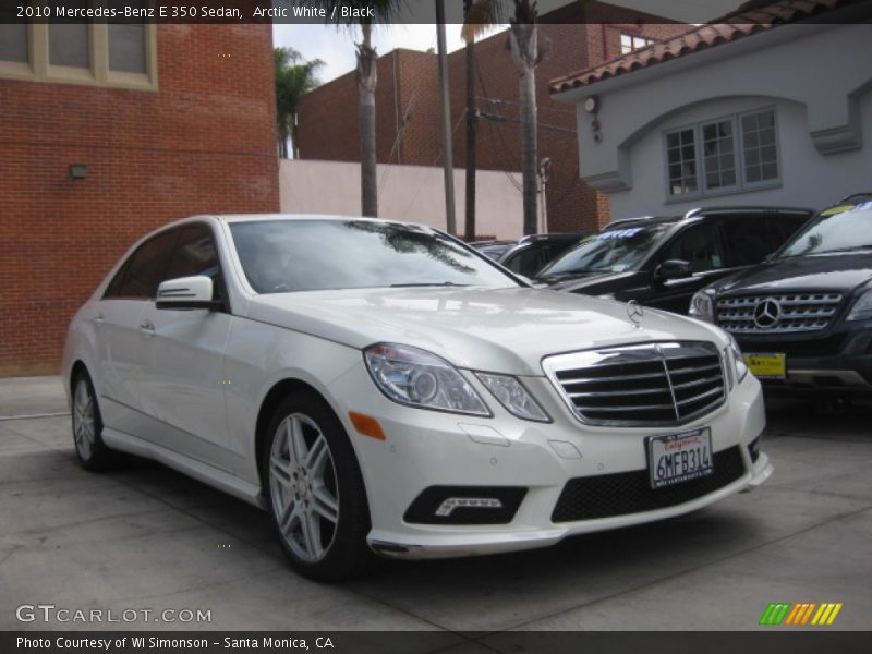 Arctic White / Black 2010 Mercedes-Benz E 350 Sedan