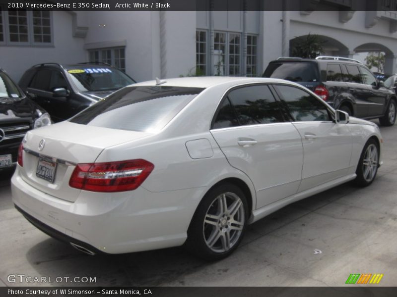 Arctic White / Black 2010 Mercedes-Benz E 350 Sedan