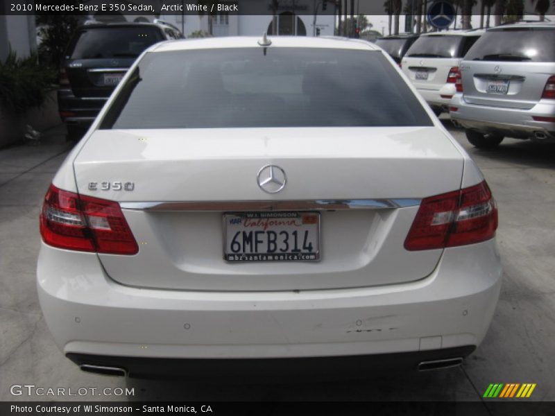 Arctic White / Black 2010 Mercedes-Benz E 350 Sedan