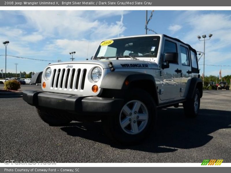 Bright Silver Metallic / Dark Slate Gray/Med Slate Gray 2008 Jeep Wrangler Unlimited X
