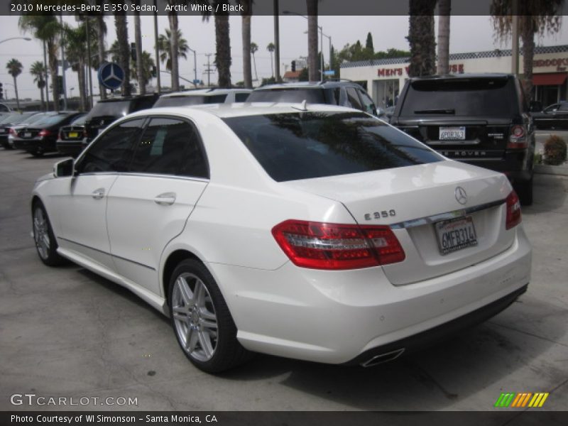 Arctic White / Black 2010 Mercedes-Benz E 350 Sedan