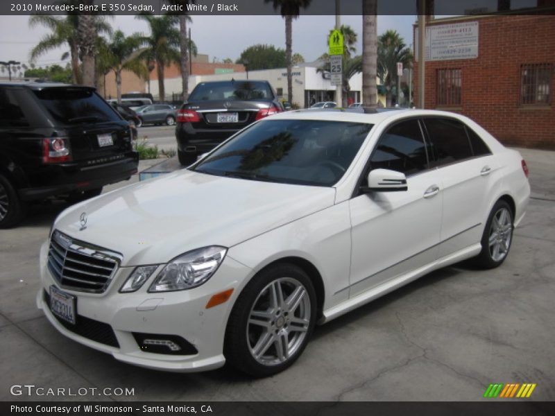 Arctic White / Black 2010 Mercedes-Benz E 350 Sedan