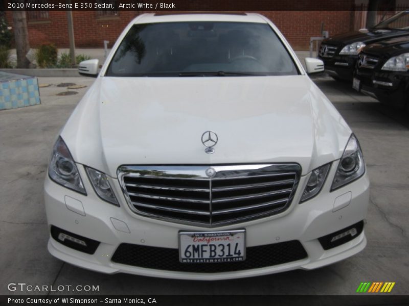 Arctic White / Black 2010 Mercedes-Benz E 350 Sedan